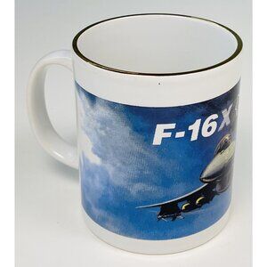 KILNCRAFT F-16X Fighter Jet Airplane Ceramic COFFEE MUG Cup Made in England EUC